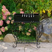 Мангал кованый на ножках с полочкой 860-90 - фото 45062