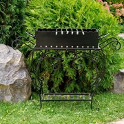 Мангал кованый на ножках с полочкой 860-90 - фото 45064