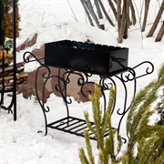 Мангал кованый на ножках с полочкой 860-90 - фото 45067