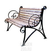 Скамейка садовая с перилами деревянная длина 120см 881-11R - фото 45075