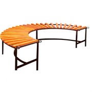 Скамейка полукруглая с деревом 891-56 - фото 45084