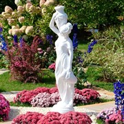 Скульптура парковая Девушка с кувшинами белая матовая высота 130см F03092-WM - фото 45175
