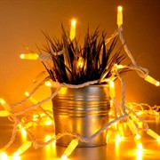 Гирлянда Нить 10м с эффектом мерцания желтый - фото 45232