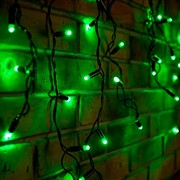 Гирлянда Нить 10м с эффектом мерцания зеленый - фото 45233