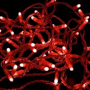 Гирлянда Нить 10м с эффектом мерцания красный - фото 45234