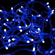 Гирлянда Нить 10м с эффектом мерцания синий - фото 45235