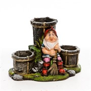 Кашпо Гном с метлой - фото 45272