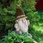 Фигура Гном садовый в шляпе покраска под бетон стеклопластик F08404-BTO - фото 45280