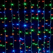 Светодиодная гирлянда дождь-водопад 3*3 разноцветная - фото 45333