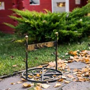 Чистилка для обуви декроттуар металлическая высота 33см 62-002 - фото 45341