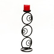 Подсвечник настольный кованый под одну свечу черный 607-15-B - фото 45347