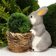 Кашпо Кролик с корзиной F08759 - фото 45352