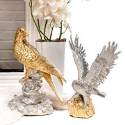 Фигура Сокол на камне золото-серебряный F01200-GS - фото 45365