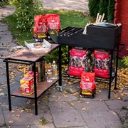 Гриль угольный металлический с откидным столиком 861-53 - фото 45407