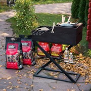 Гриль угольный металлический с полкой 861-52 - фото 45415