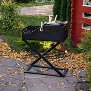 Гриль угольный металлический с полкой 861-52 - фото 45416