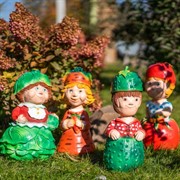 Фигура декоративная Гном Огурчик для сада высота 41см U08993 - фото 45436