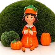 Фигура декоративная Гном садовый морковка стеклопластик высота 41см U08994 - фото 45441