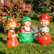 Фигура садовая Гном помидорка для дачи и сада стеклопластик высота 43см U08995 - фото 45444