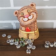 Кашпо Тигренок в штанах колокольчик желтый 0,27л - фото 45459