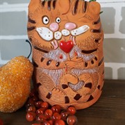 Кашпо Тигрята с леденцом 15*12*9см 0,7л - фото 45466