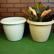 Кашпо Ле Жардин на колесах 13л серый - фото 45566