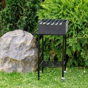 Гриль угольный металлический на колесиках 861-62 - фото 45598