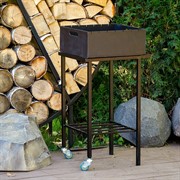 Гриль угольный металлический на колесиках 861-62 - фото 45602