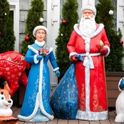 Фигура новогодняя ростовая Дед Мороз большой высота 168см U08292 - фото 45928