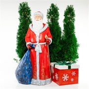 Фигура новогодняя ростовая Дед Мороз большой высота 168см U08292 - фото 45930