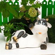 Фигура садовая Корова лежит чёрно-белая длина 40 см F08692 - фото 45963