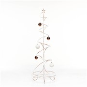 Елка кованая под шары большая спиралью бело-золотая 217-08 - фото 45973