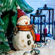 Фигура Снеговик в шапке F08420 - фото 46041