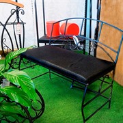 Диван кованый с мягким сиденьем и подлокотниками 850-58 - фото 46047