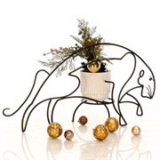 Подставка для одного цветка кованая Тигр на подоконник 12-111 - фото 46092