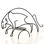 Подставка для одного цветка кованая Тигр на подоконник 12-111 - фото 46093