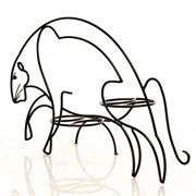 Подставка на два цветка Тигр на подоконник металл 12-112 - фото 46095