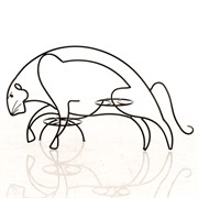 Подставка на два цветка Тигр на подоконник металл 12-112 - фото 46096