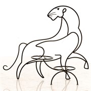 Подставка кованая для двух цветочных горшков Тигр на подоконник 12-113 - фото 46101