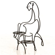 Подставка кованая для двух цветочных горшков Тигр на подоконник 12-113 - фото 46102