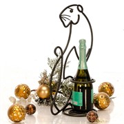 Бутылочница кованая под одну бутылку Тигр белая 210-35 - фото 46120