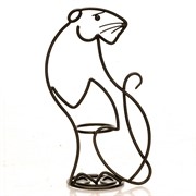 Бутылочница кованая под одну бутылку Тигр белая 210-35 - фото 46122