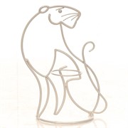 Подставка кованая на подоконник Тигр на 1 цветок 14-851 - фото 46131