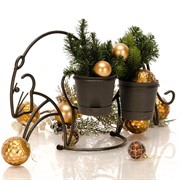 Цветочница кованая на подоконник Тигр на 2 цветка 14-850 - фото 46134