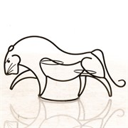 Цветочница кованая на подоконник Тигр на 2 цветка 14-850 - фото 46136