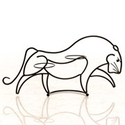 Цветочница кованая на подоконник Тигр на 2 цветка 14-850 - фото 46137