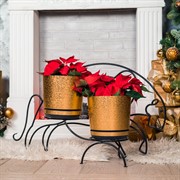 Подставка на два цветка Тигр на подоконник металл 12-112 - фото 46179