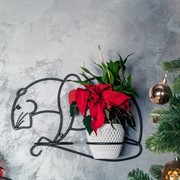 Подставка настенная на два цветка Тигр кованая 15-862 - фото 46184