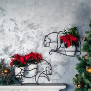 Подставка настенная на два цветка Тигр кованая 15-862 - фото 46185