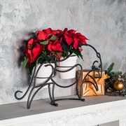 Цветочница кованая на подоконник Тигр на 2 цветка 14-850 - фото 46192